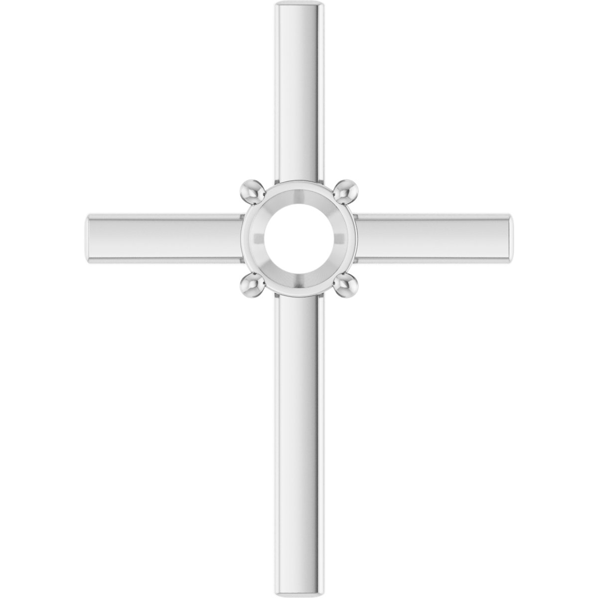 Solitaire Cross Pendant
