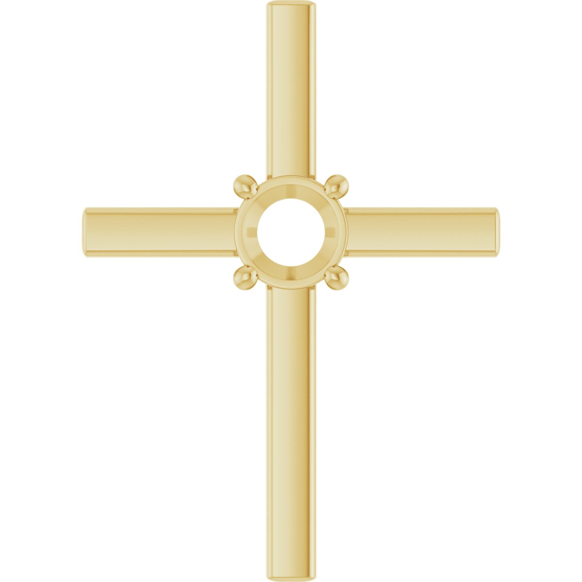 Solitaire Cross Pendant