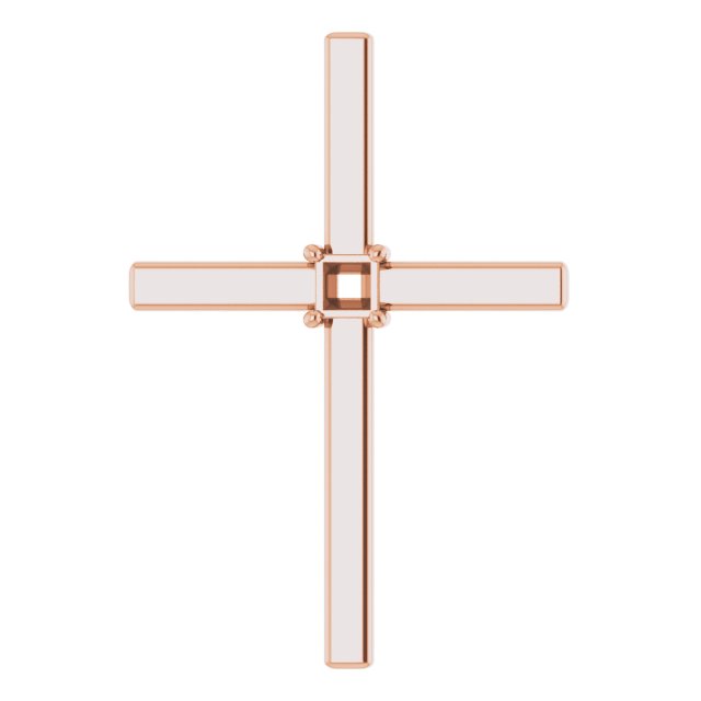 Solitaire Cross Pendant