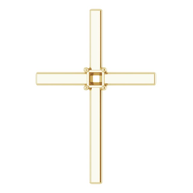 Solitaire Cross Pendant