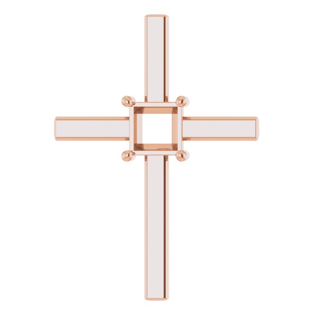 Solitaire Cross Pendant