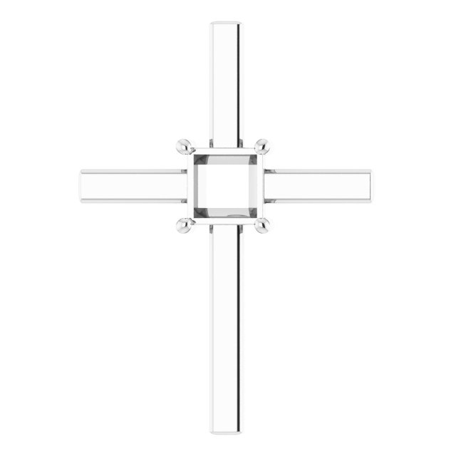 Solitaire Cross Pendant