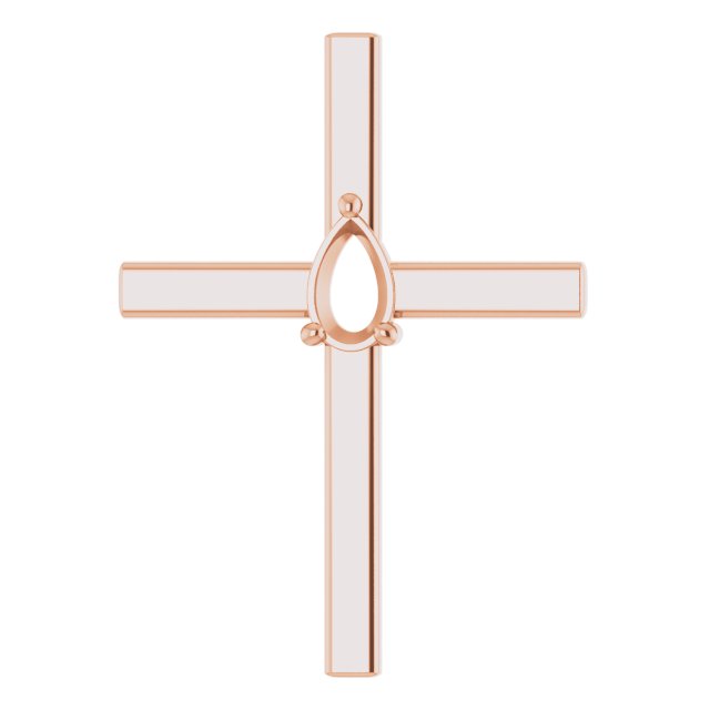 Solitaire Cross Pendant