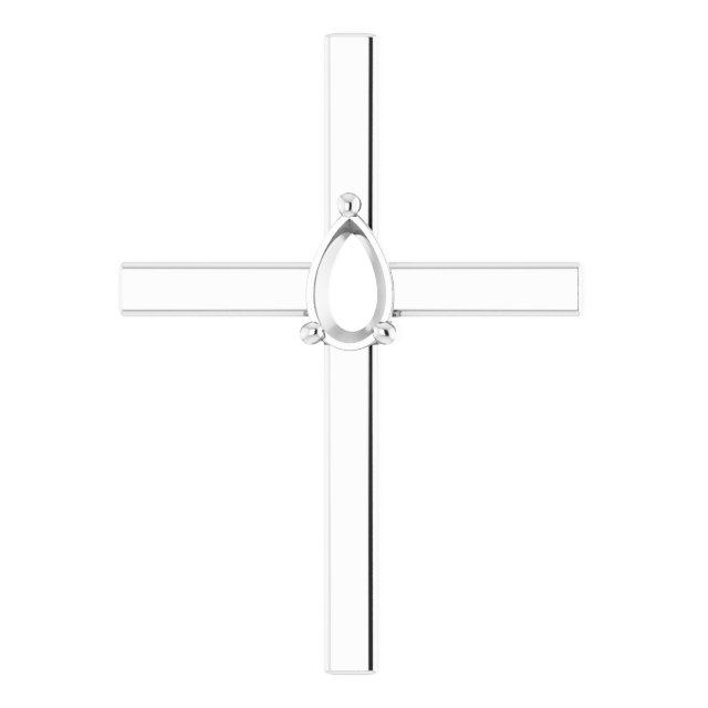 Solitaire Cross Pendant