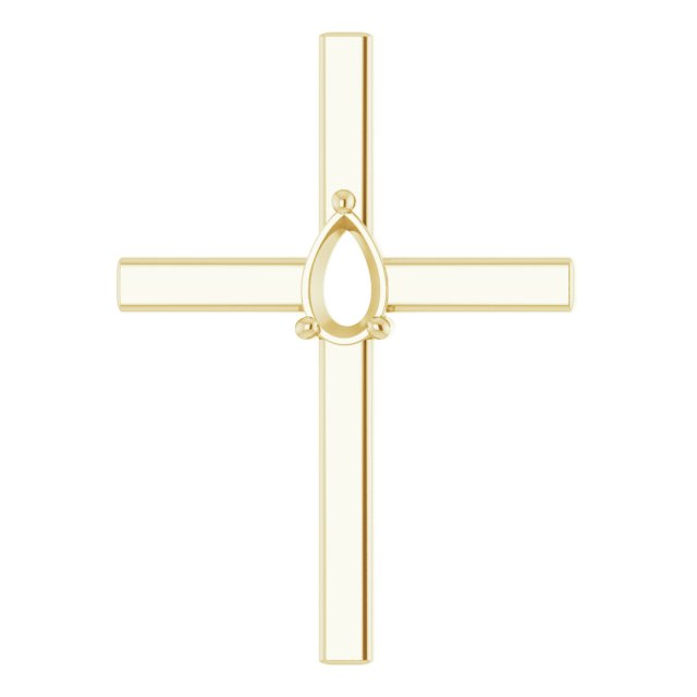 Solitaire Cross Pendant