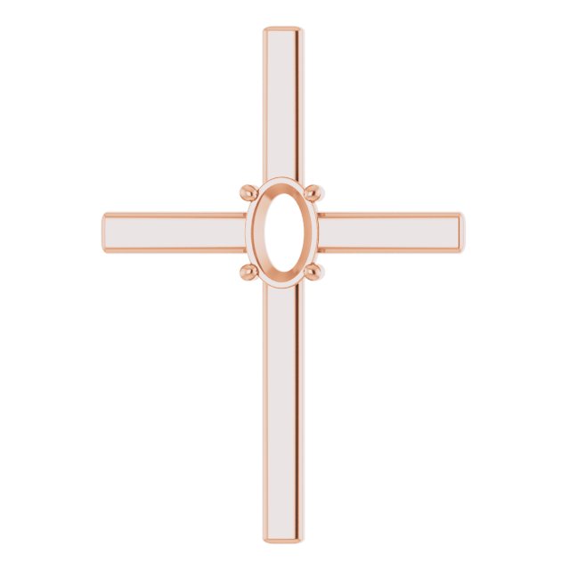 Solitaire Cross Pendant