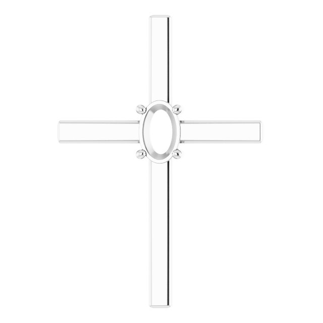 Solitaire Cross Pendant