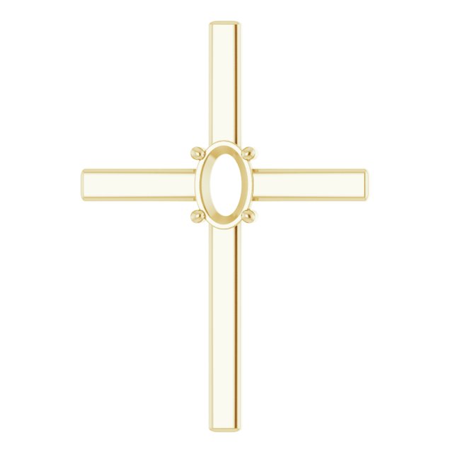 Solitaire Cross Pendant