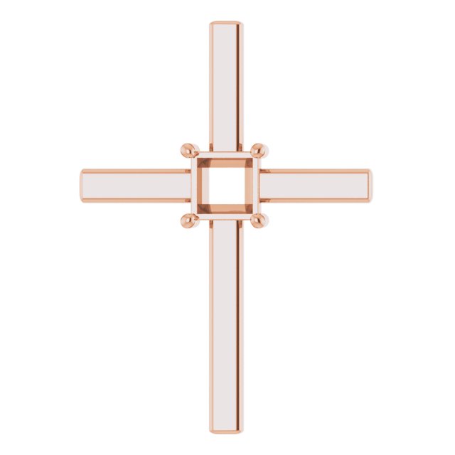 Solitaire Cross Pendant