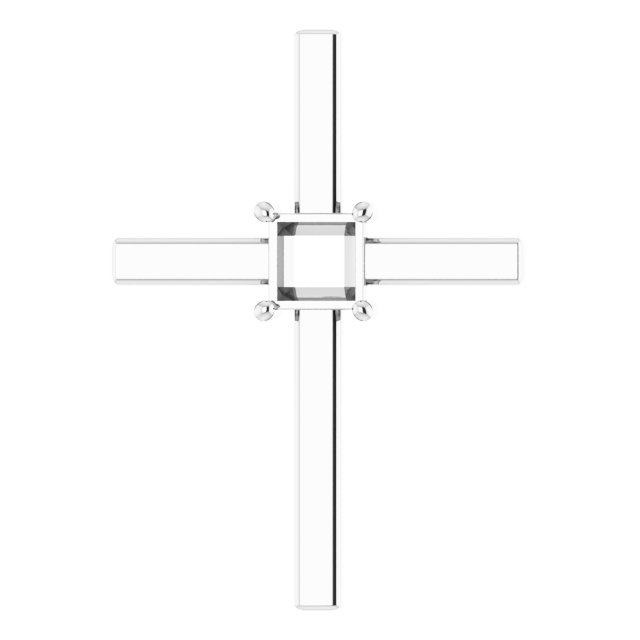 Solitaire Cross Pendant