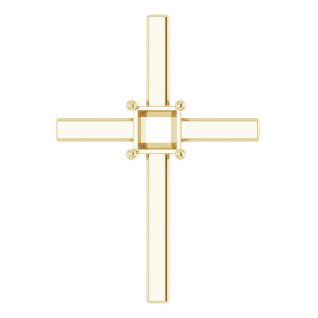 Solitaire Cross Pendant