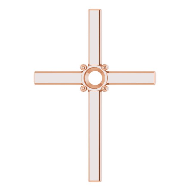 Solitaire Cross Pendant