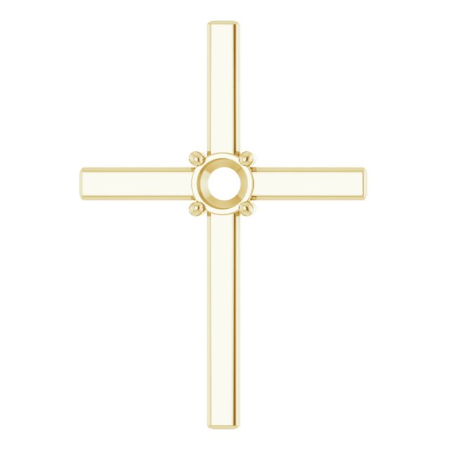 Solitaire Cross Pendant