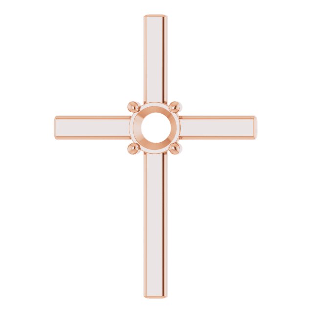 Solitaire Cross Pendant