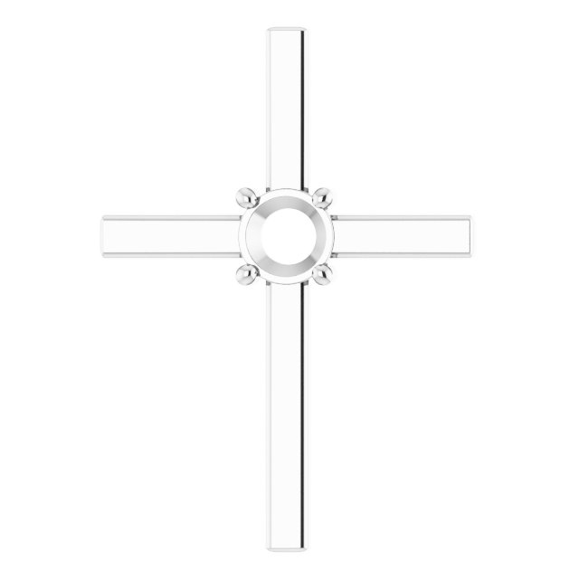 Solitaire Cross Pendant