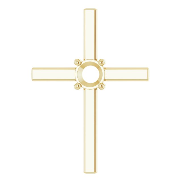Solitaire Cross Pendant