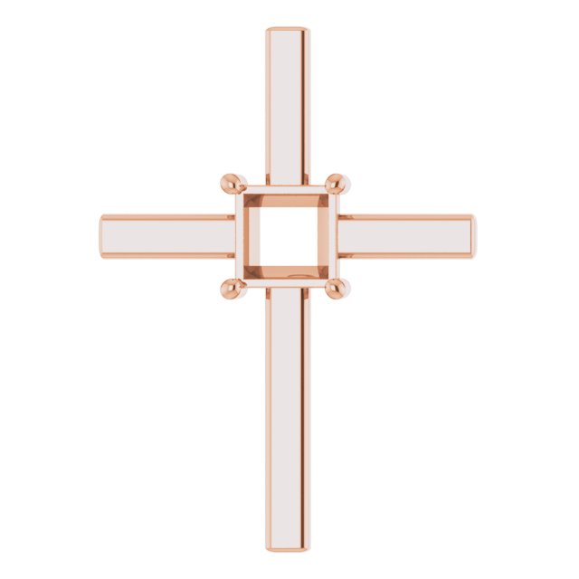 Solitaire Cross Pendant