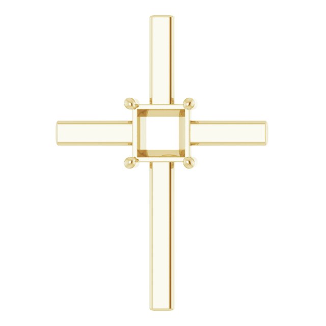 Solitaire Cross Pendant