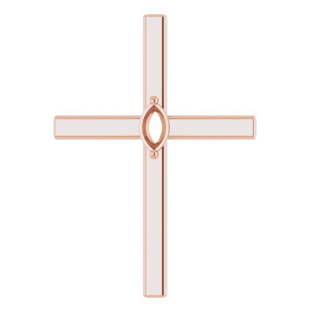 Solitaire Cross Pendant