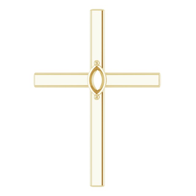 Solitaire Cross Pendant