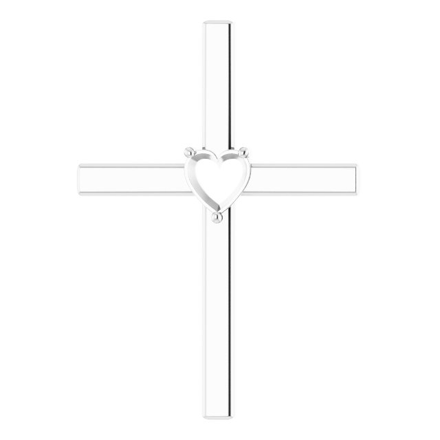 Solitaire Cross Pendant