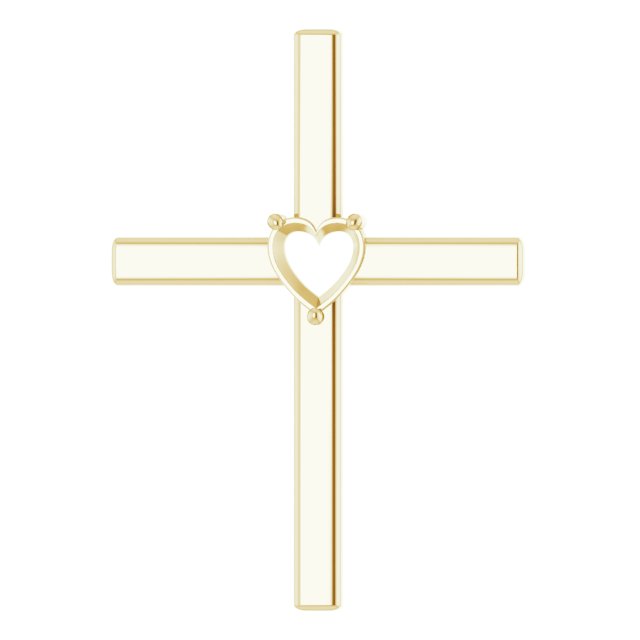 Solitaire Cross Pendant