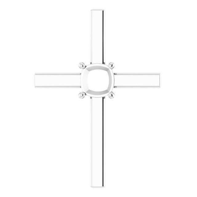 Solitaire Cross Pendant