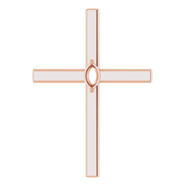 Solitaire Cross Pendant