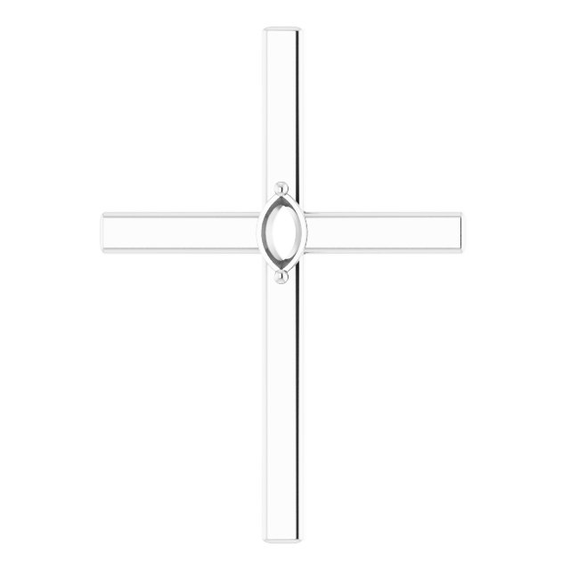 Solitaire Cross Pendant