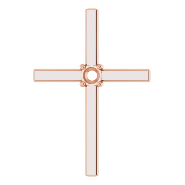 Solitaire Cross Pendant