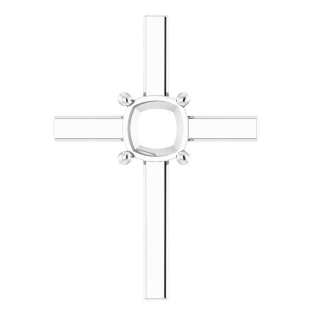 Solitaire Cross Pendant