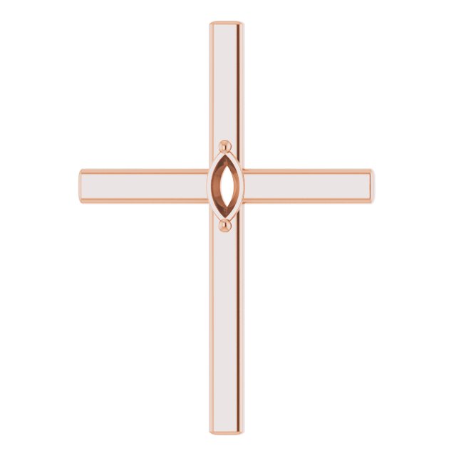 Solitaire Cross Pendant