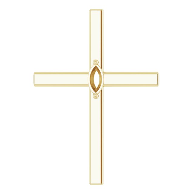 Solitaire Cross Pendant