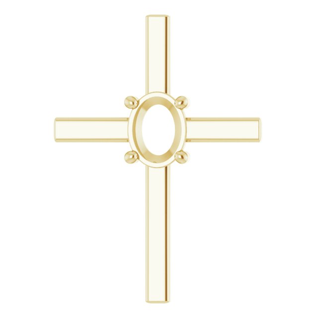 Solitaire Cross Pendant