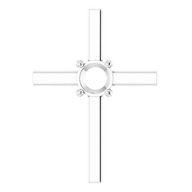 Solitaire Cross Pendant