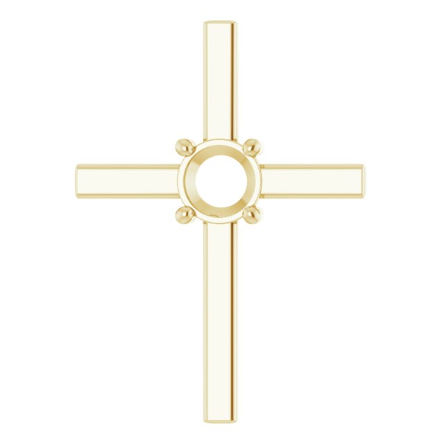 Solitaire Cross Pendant