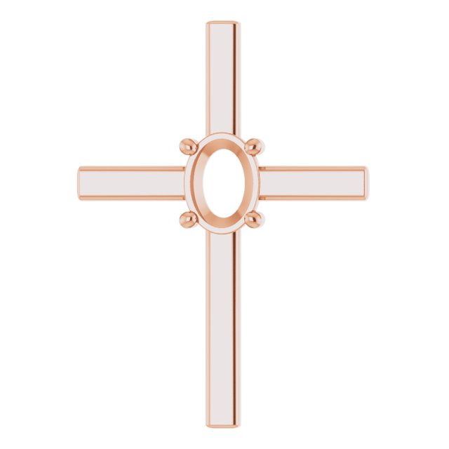 Solitaire Cross Pendant