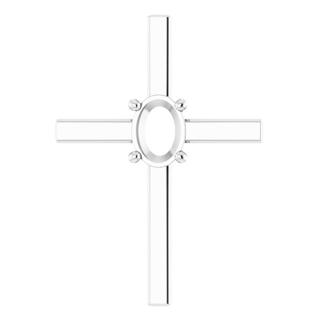 Solitaire Cross Pendant