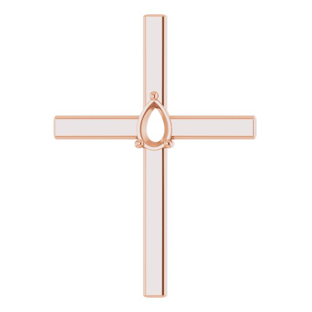 Solitaire Cross Pendant