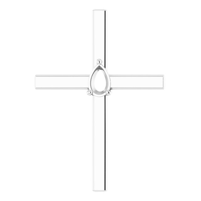 Solitaire Cross Pendant