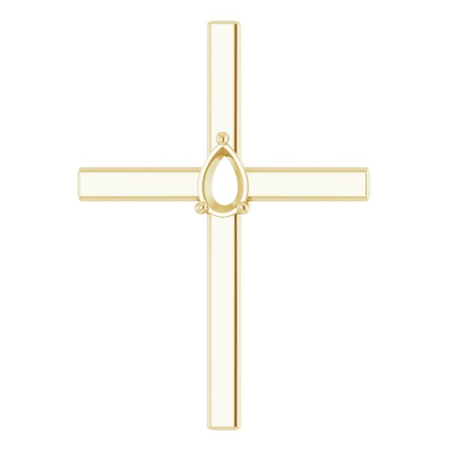 Solitaire Cross Pendant