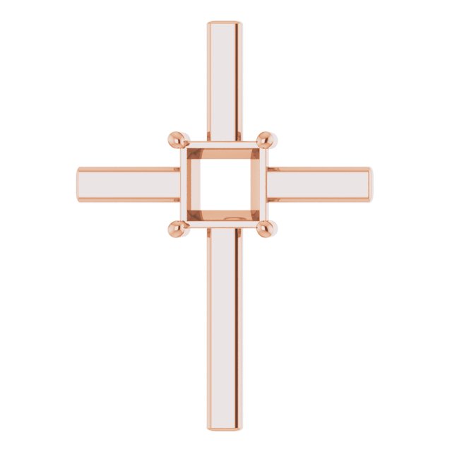 Solitaire Cross Pendant