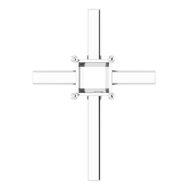 Solitaire Cross Pendant