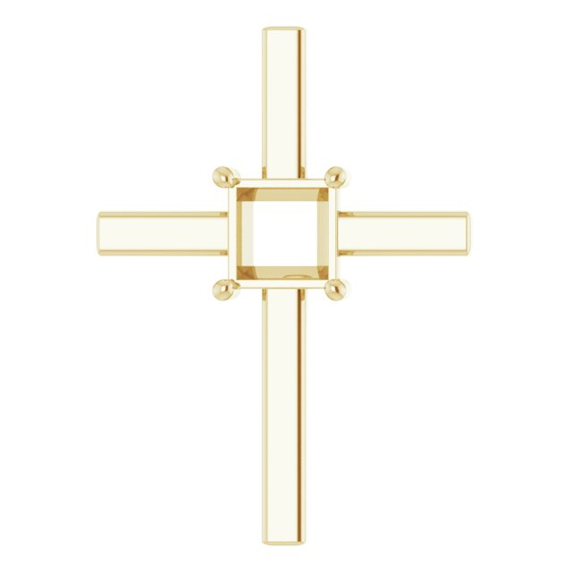 Solitaire Cross Pendant