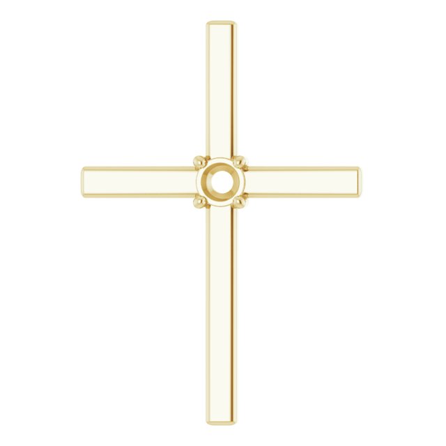 Solitaire Cross Pendant