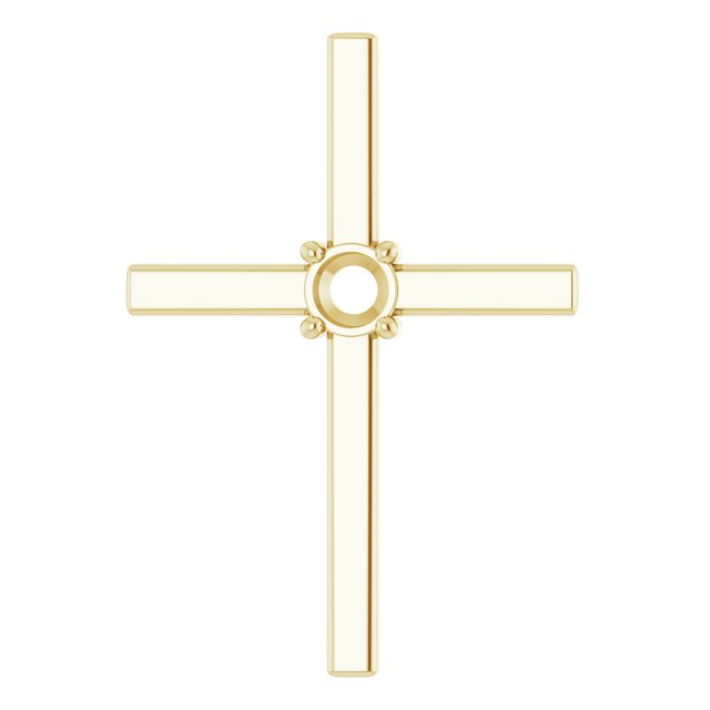 Solitaire Cross Pendant