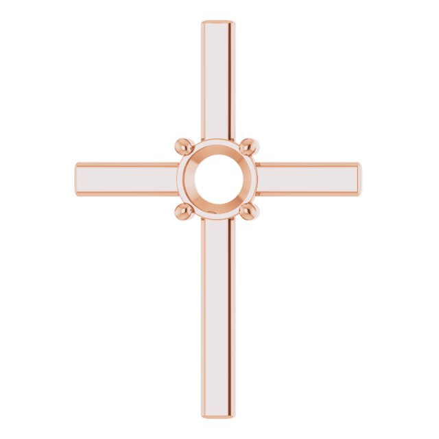 Solitaire Cross Pendant