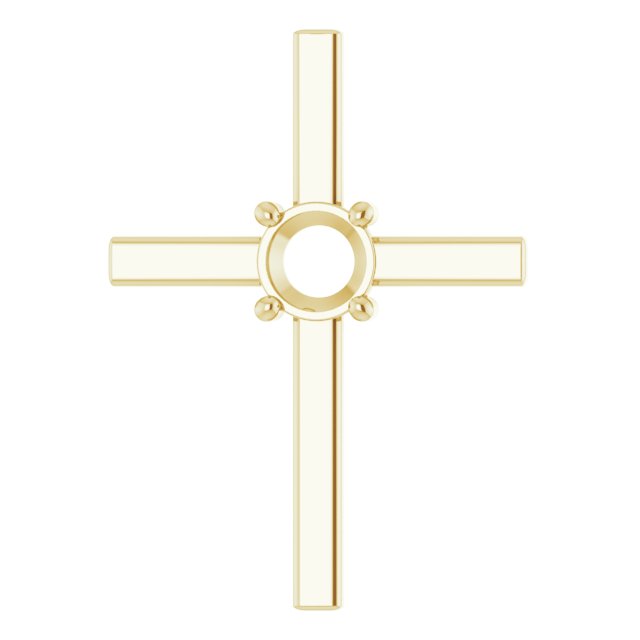Solitaire Cross Pendant