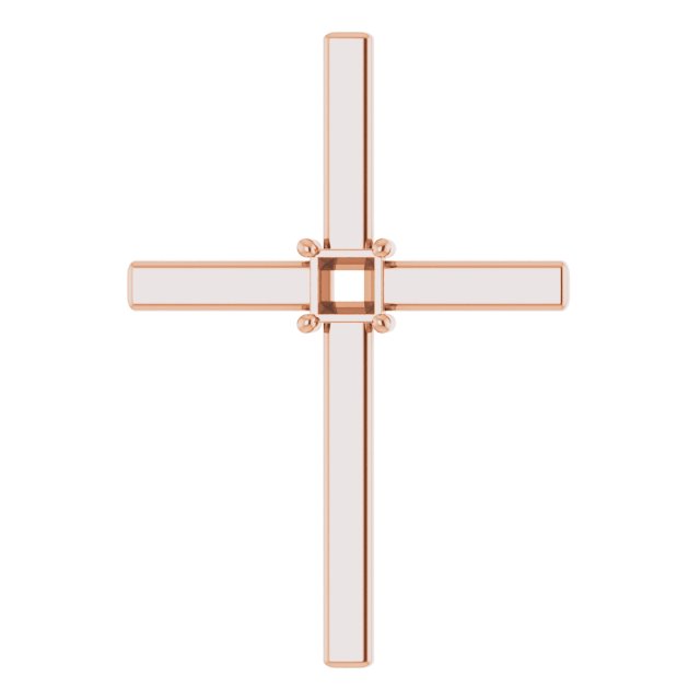 Solitaire Cross Pendant