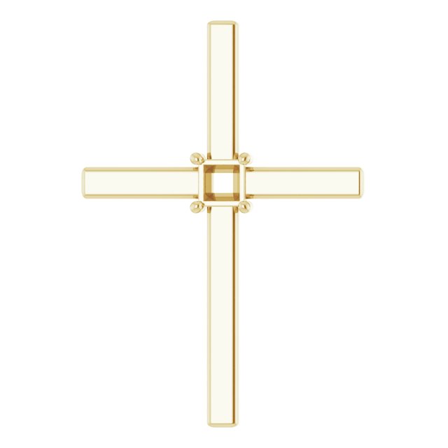 Solitaire Cross Pendant